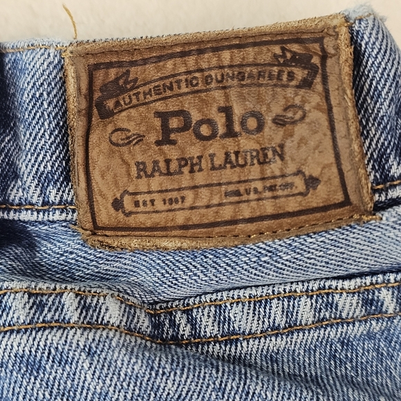Vintage Polo Ralph Lauren Jeans Men’s 36 x 34 Denim Made in Mexico Distressed - Picture 9 of 12